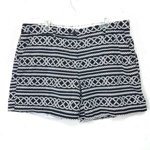 Crown & Ivy Navy & White Shorts Sz 18W
